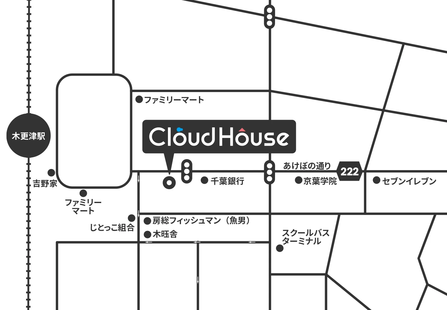 クラウドハウス木更津駅前店 地図